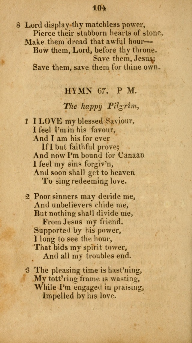 Social and Campmeeting Songs For the Pious (4th ed.) page 104