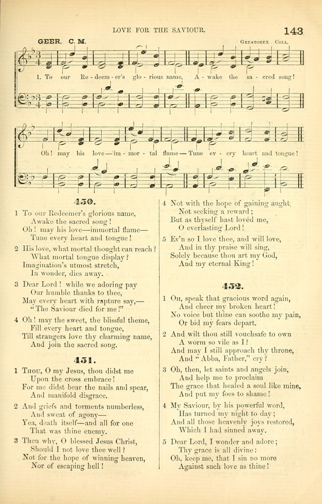Songs for Christian worship in the Chapel and Family: selected from the "Songs of the church" page 156