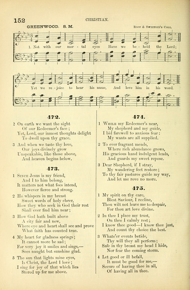 Songs for Christian worship in the Chapel and Family: selected from the "Songs of the church" page 165