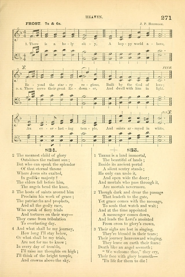 Songs for Christian worship in the Chapel and Family: selected from the "Songs of the church" page 284