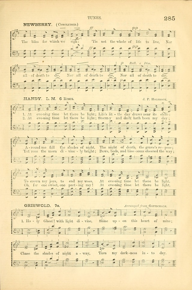 Songs for Christian worship in the Chapel and Family: selected from the "Songs of the church" page 298