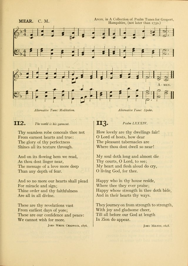 Services for Congregational Worship. The New Hymn and Tune Book page 167
