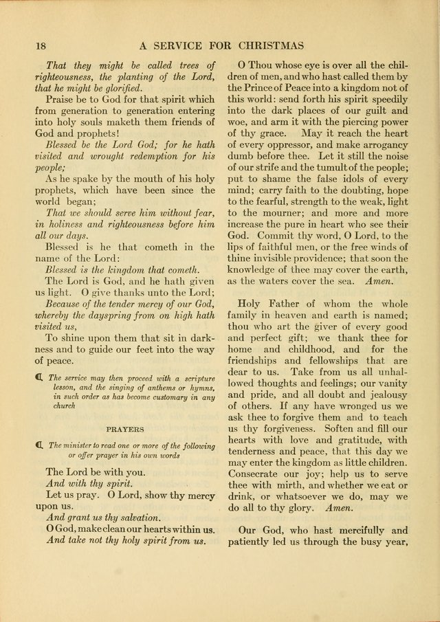 Services for Congregational Worship. The New Hymn and Tune Book page 18