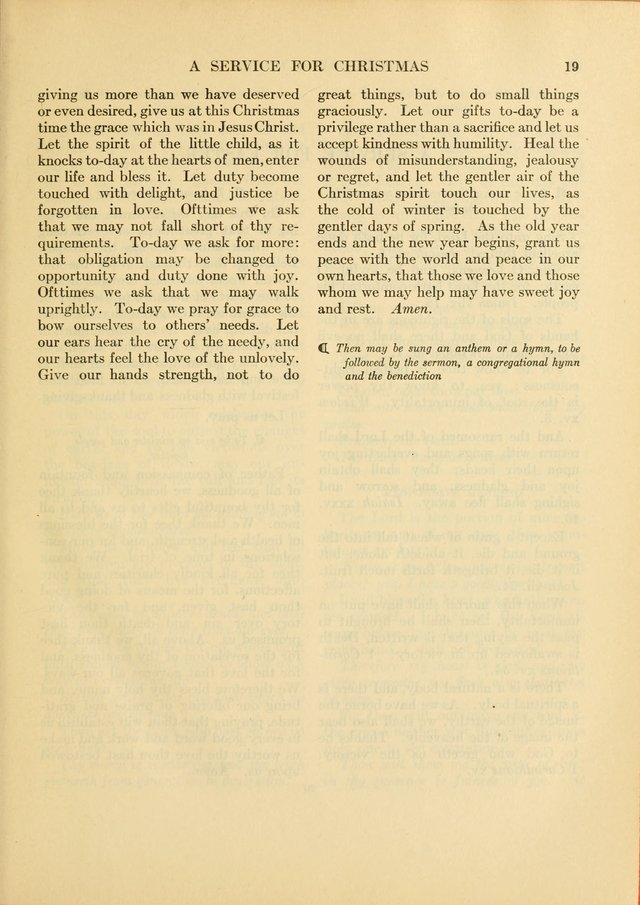 Services for Congregational Worship. The New Hymn and Tune Book page 19