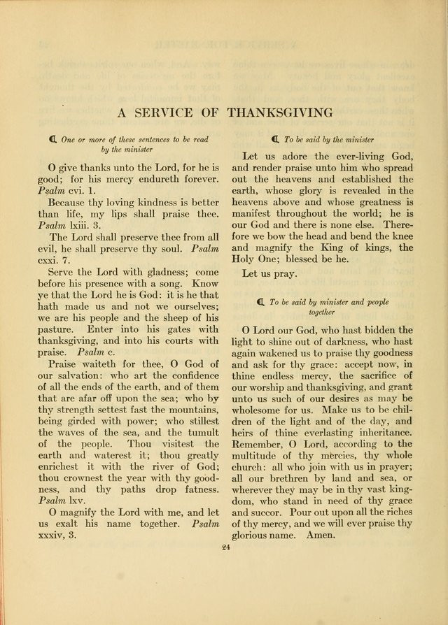 Services for Congregational Worship. The New Hymn and Tune Book page 24