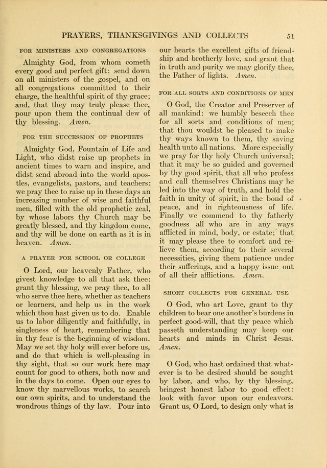 Services for Congregational Worship. The New Hymn and Tune Book page 51