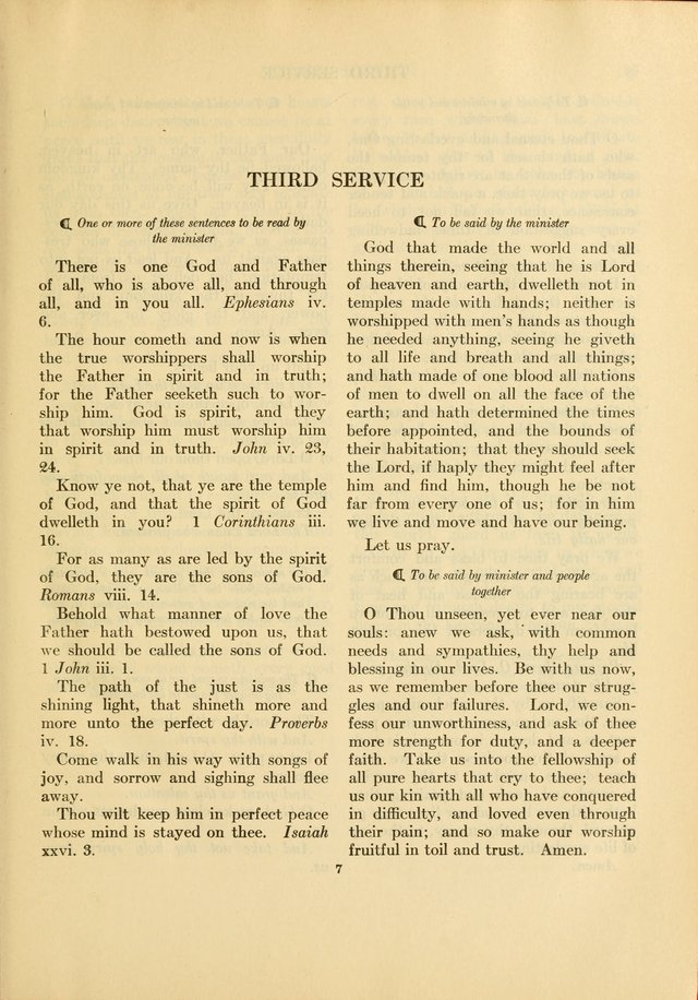 Services for Congregational Worship. The New Hymn and Tune Book page 7
