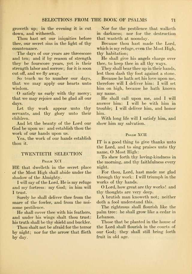 Services for Congregational Worship. The New Hymn and Tune Book page 71