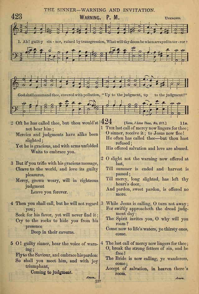 The Seventh-Day Adventist Hymn and Tune Book: for use in divine worship page 137