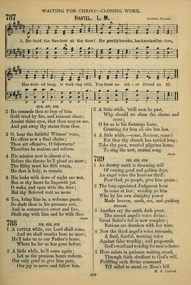The Seventh-Day Adventist Hymn and Tune Book: for use in divine worship page 259