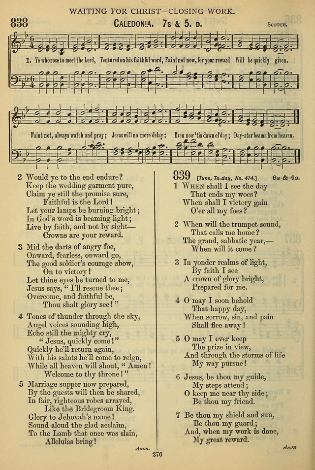 The Seventh-Day Adventist Hymn and Tune Book: for use in divine worship page 276