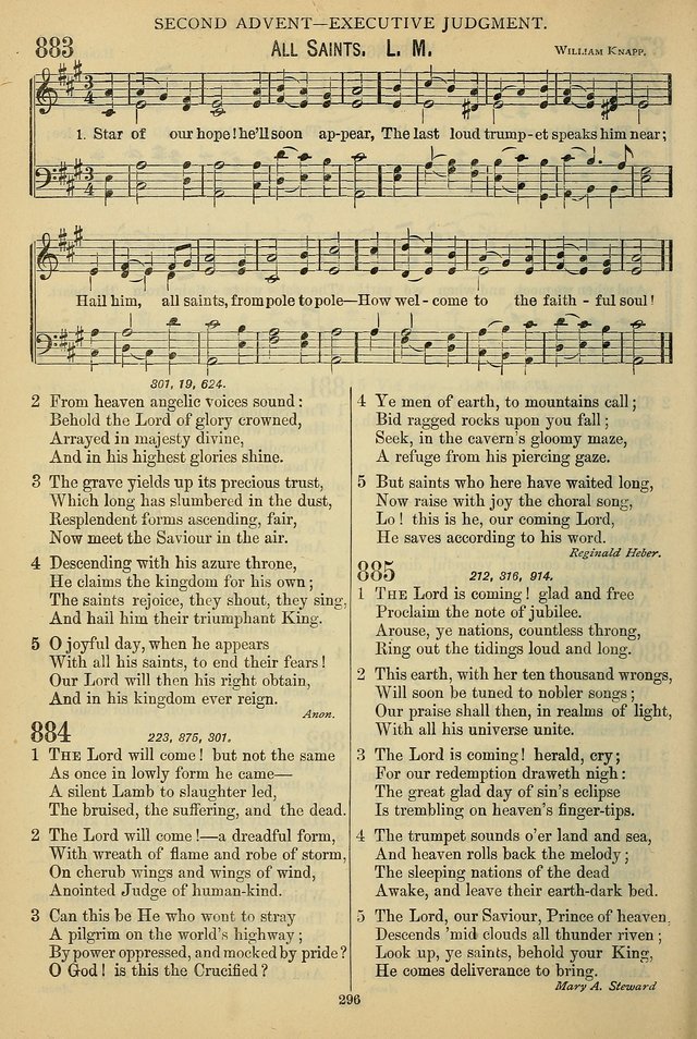 The Seventh-Day Adventist Hymn and Tune Book: for use in divine worship page 296