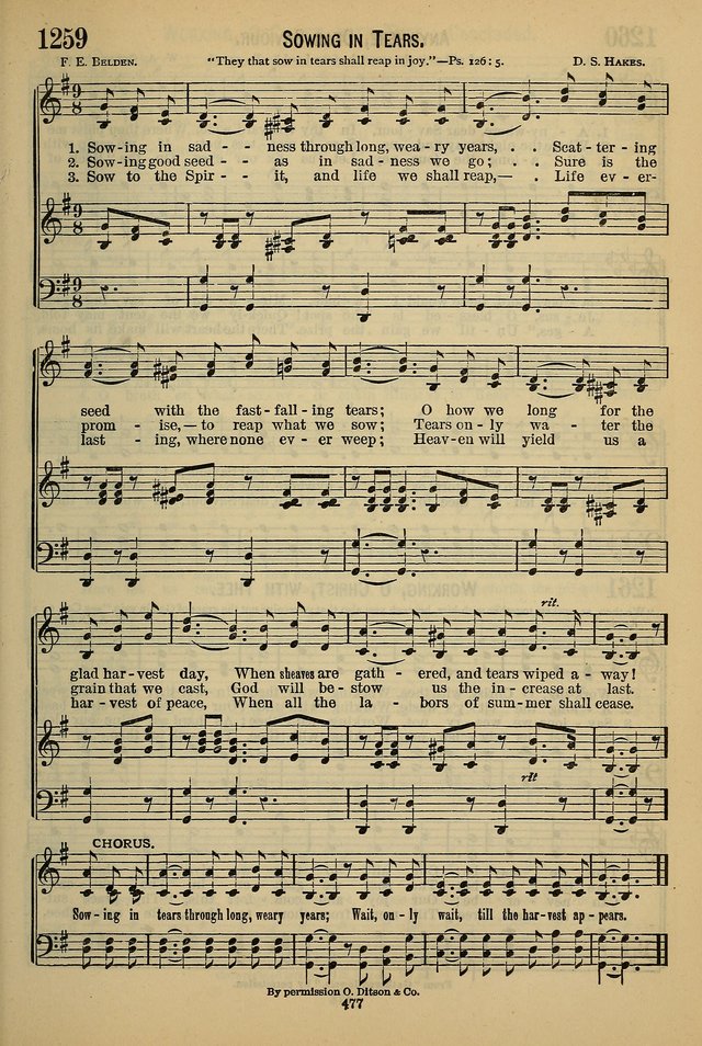 The Seventh-Day Adventist Hymn and Tune Book: for use in divine worship page 477