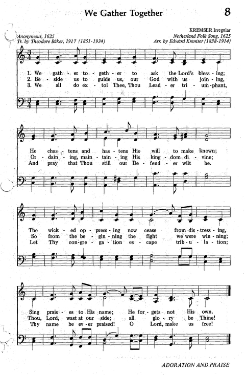Seventh-day Adventist Hymnal page 9