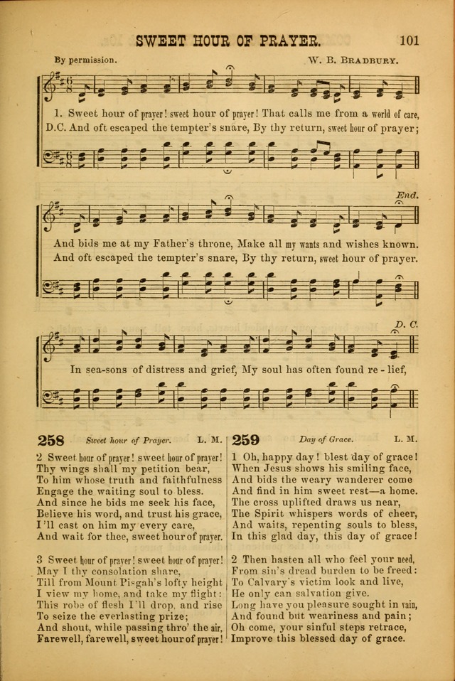 Songs of Devotion for Christian Assocations: a collection of psalms, hymns, spiritual songs, with music for chuch services, prayer and conference meetings, religious conventions, and family worship. page 101
