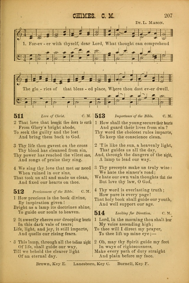 Songs of Devotion for Christian Assocations: a collection of psalms, hymns, spiritual songs, with music for chuch services, prayer and conference meetings, religious conventions, and family worship. page 207