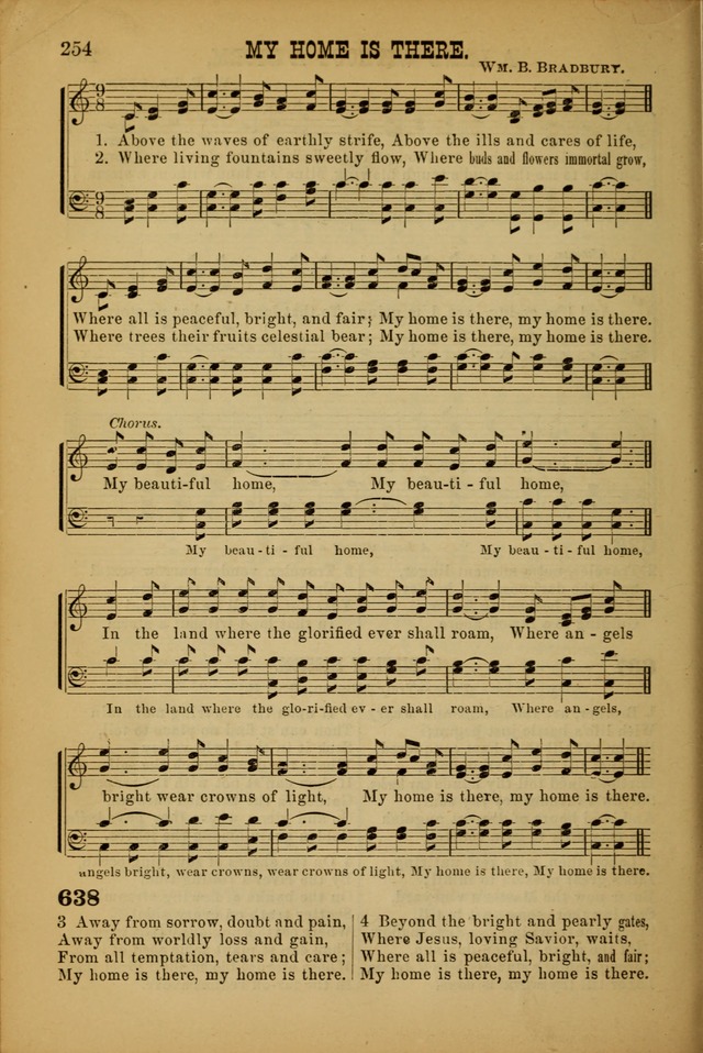 Songs of Devotion for Christian Assocations: a collection of psalms, hymns, spiritual songs, with music for chuch services, prayer and conference meetings, religious conventions, and family worship. page 254