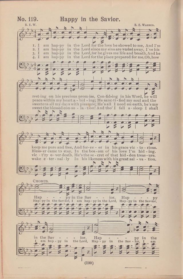 Salvation Echoes: a new collection of spiritual songs; hymning the tidings of full salvation page 120