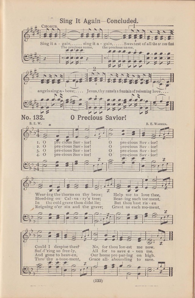 Salvation Echoes: a new collection of spiritual songs; hymning the tidings of full salvation page 133