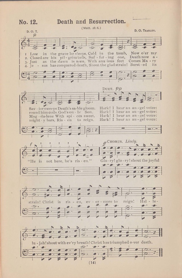 Salvation Echoes: a new collection of spiritual songs; hymning the tidings of full salvation page 14