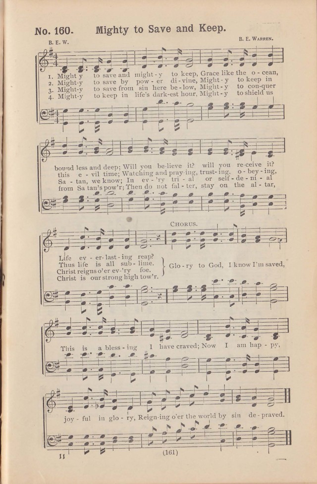 Salvation Echoes: a new collection of spiritual songs; hymning the tidings of full salvation page 161