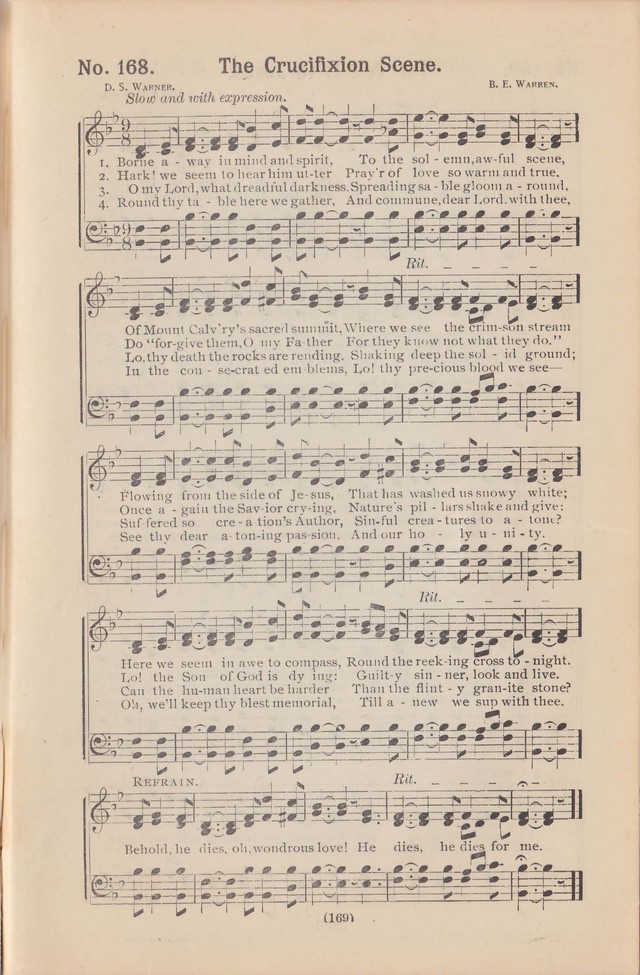 Salvation Echoes: a new collection of spiritual songs; hymning the tidings of full salvation page 169