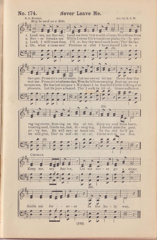 Salvation Echoes: a new collection of spiritual songs; hymning the tidings of full salvation page 175