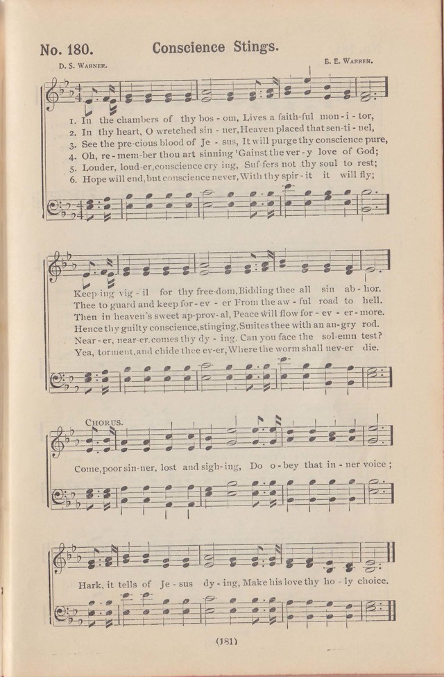 Salvation Echoes: a new collection of spiritual songs; hymning the tidings of full salvation page 181