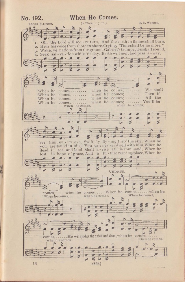 Salvation Echoes: a new collection of spiritual songs; hymning the tidings of full salvation page 193