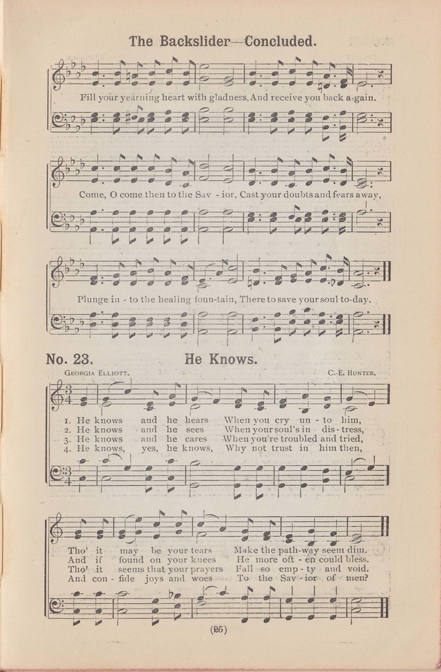 Salvation Echoes: a new collection of spiritual songs; hymning the tidings of full salvation page 25