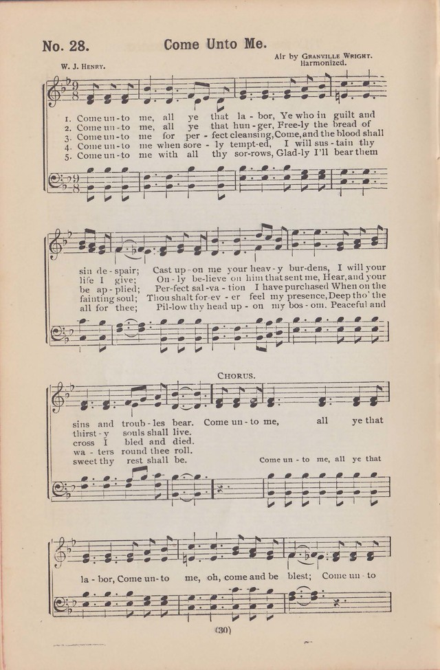 Salvation Echoes: a new collection of spiritual songs; hymning the tidings of full salvation page 30