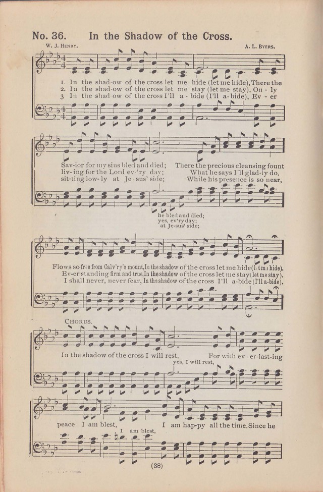 Salvation Echoes: a new collection of spiritual songs; hymning the tidings of full salvation page 38