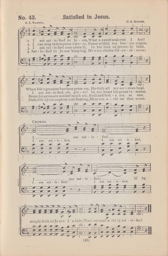 Salvation Echoes: a new collection of spiritual songs; hymning the tidings of full salvation page 45