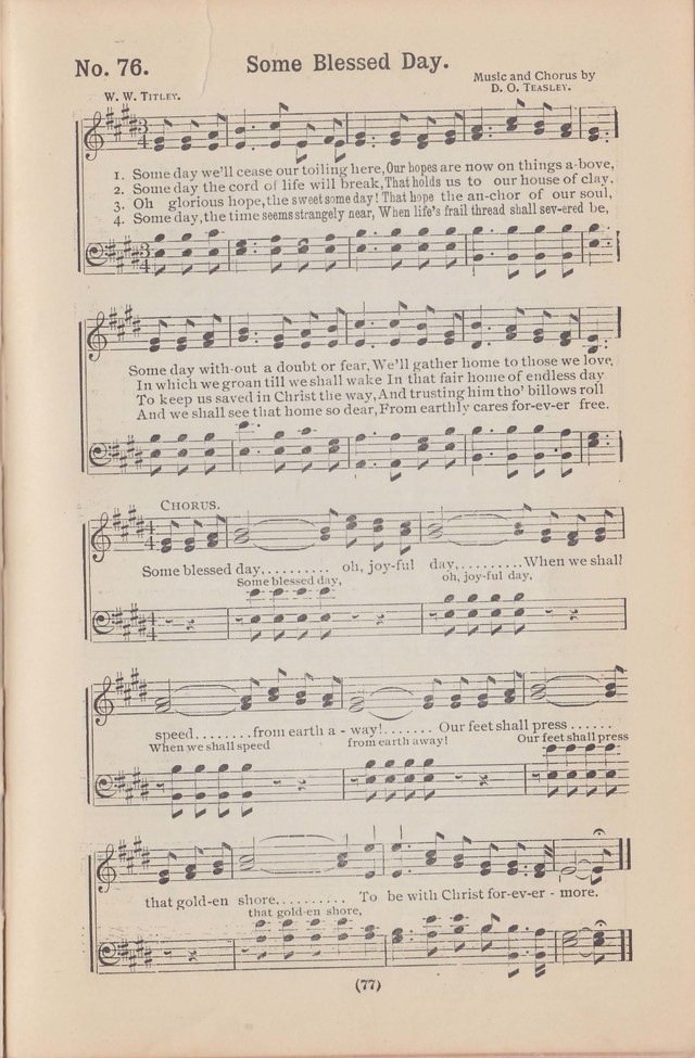 Salvation Echoes: a new collection of spiritual songs; hymning the tidings of full salvation page 77
