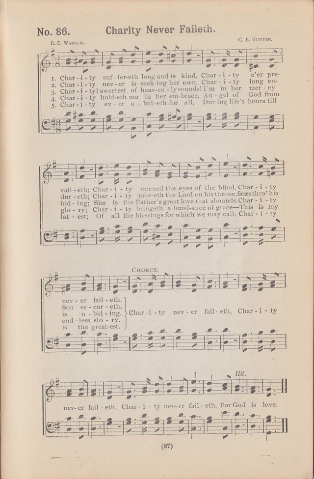 Salvation Echoes: a new collection of spiritual songs; hymning the tidings of full salvation page 87