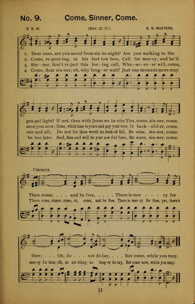 Songs of the Evening Light: for Sunday schools, missionary and revival meetings and gospel work in general page 11
