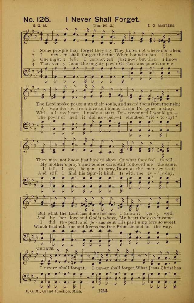 Songs of the Evening Light: for Sunday schools, missionary and revival meetings and gospel work in general page 124