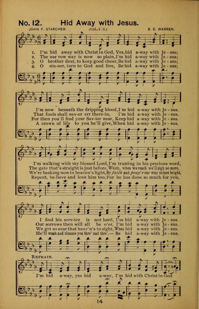 Songs of the Evening Light: for Sunday schools, missionary and revival meetings and gospel work in general page 14