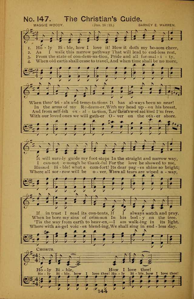 Songs of the Evening Light: for Sunday schools, missionary and revival meetings and gospel work in general page 144