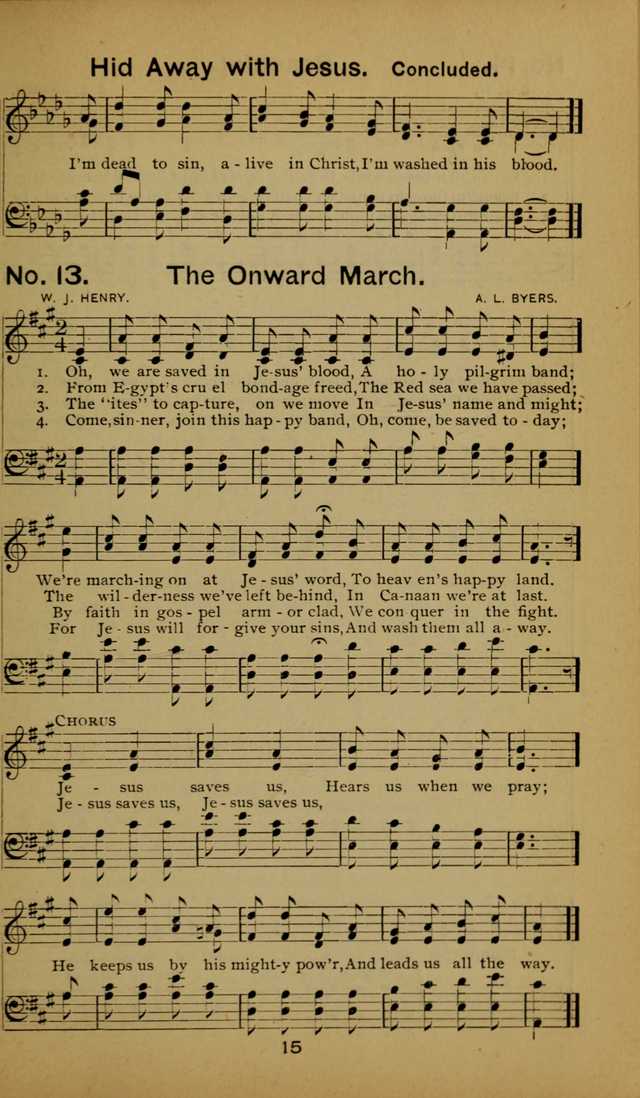 Songs of the Evening Light: for Sunday schools, missionary and revival meetings and gospel work in general page 15
