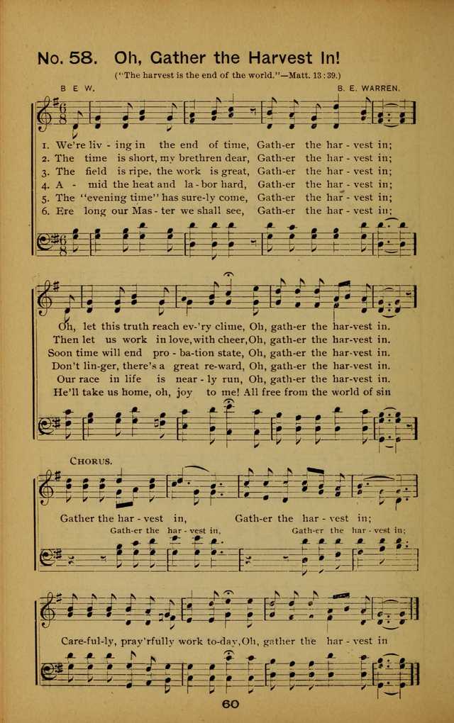 Songs of the Evening Light: for Sunday schools, missionary and revival meetings and gospel work in general page 60