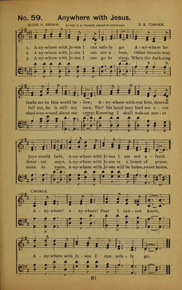 Songs of the Evening Light: for Sunday schools, missionary and revival meetings and gospel work in general page 61