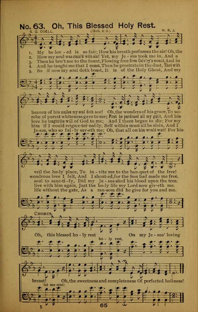 Songs of the Evening Light: for Sunday schools, missionary and revival meetings and gospel work in general page 65