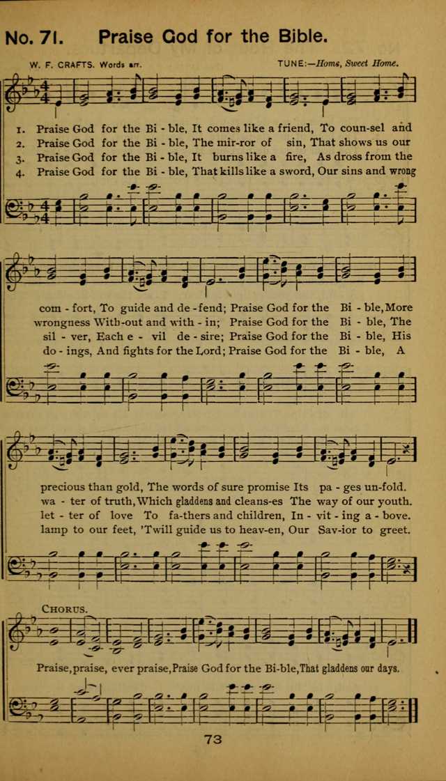 Songs of the Evening Light: for Sunday schools, missionary and revival meetings and gospel work in general page 73