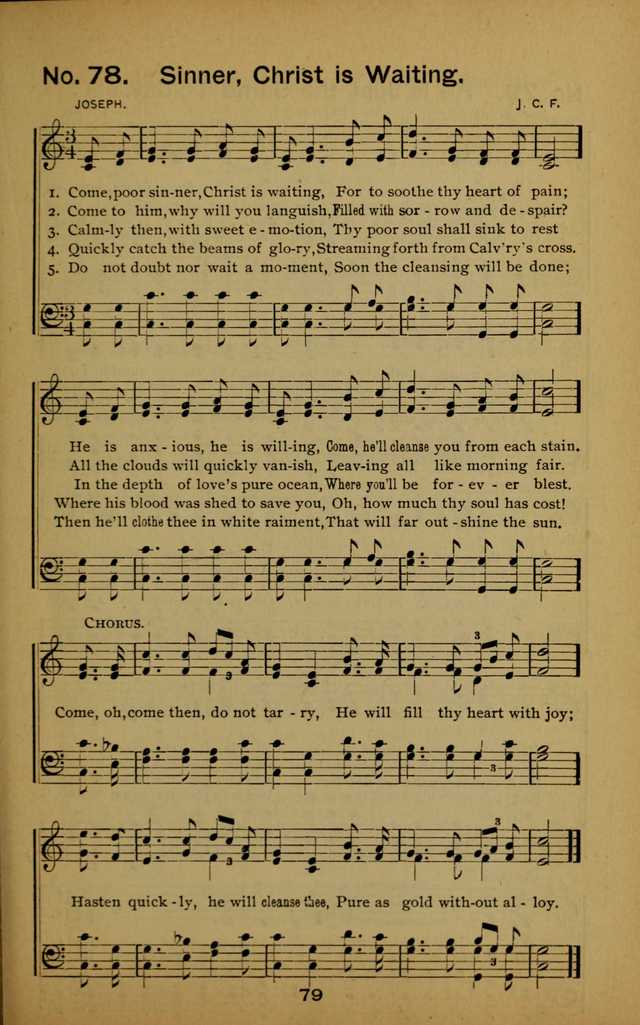 Songs of the Evening Light: for Sunday schools, missionary and revival meetings and gospel work in general page 79
