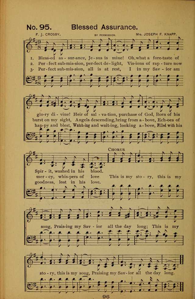 Songs of the Evening Light: for Sunday schools, missionary and revival meetings and gospel work in general page 96
