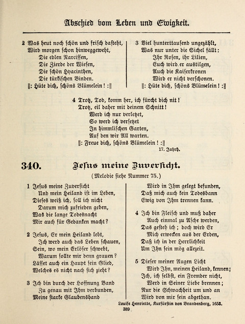 Sonntagschulbuch: für Evangelisch-Lutherische Gemeinden. Neue vermehrte Ausgabe page 389