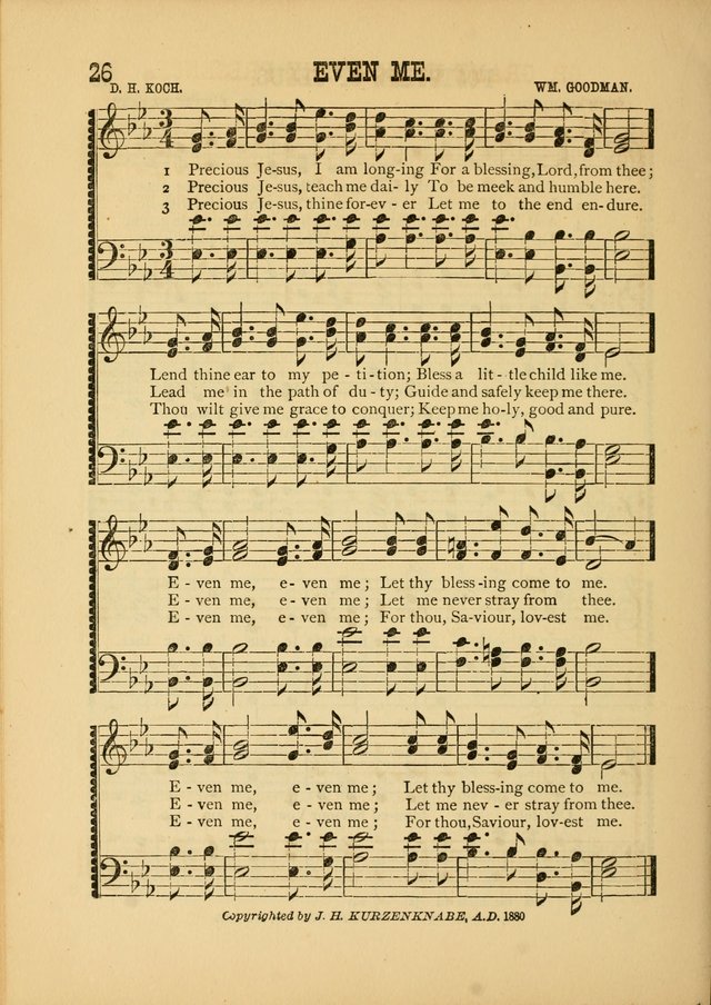Silvery Echoes of Praise and Prayer: a collection of hymns and music, expecially adapted for children and youths in the primary and intermediate departments of the Sunday-school page 26