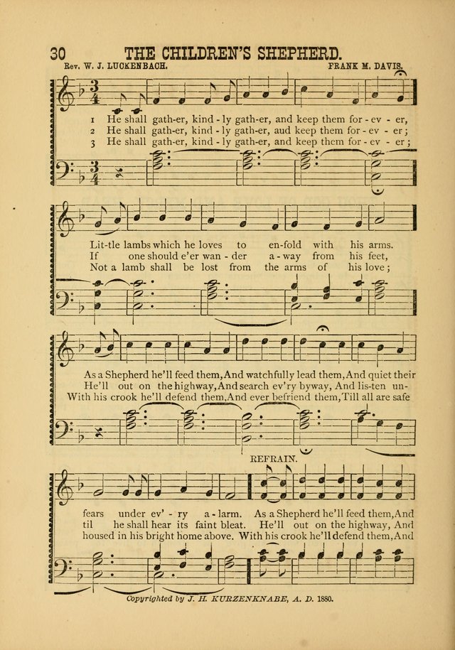Silvery Echoes of Praise and Prayer: a collection of hymns and music, expecially adapted for children and youths in the primary and intermediate departments of the Sunday-school page 30