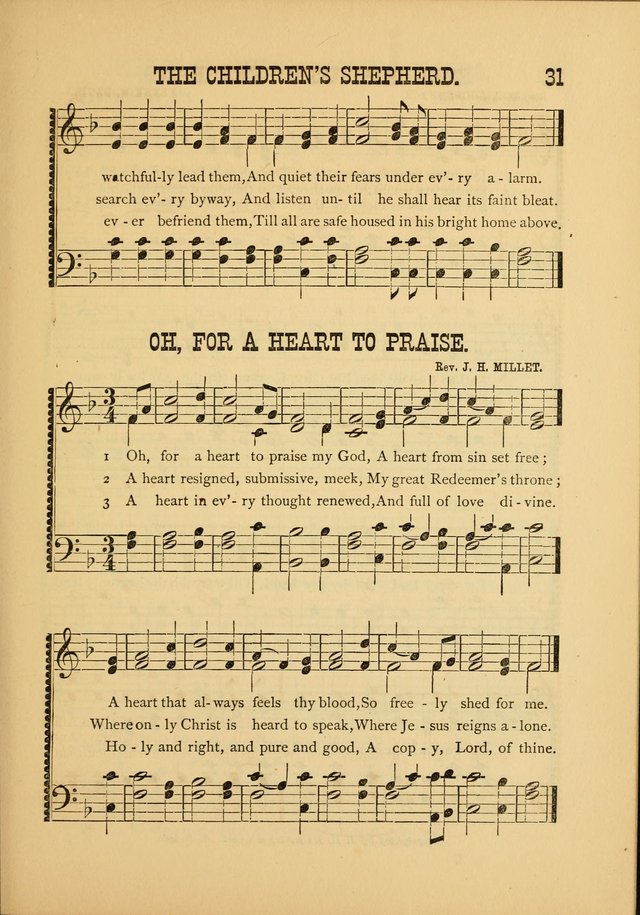 Silvery Echoes of Praise and Prayer: a collection of hymns and music, expecially adapted for children and youths in the primary and intermediate departments of the Sunday-school page 31